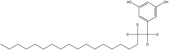 5-(十九基-1,1,2,2-D4)-1,3-苯二酚 结构式