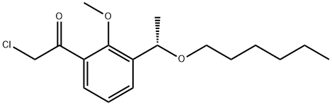 (S)-2-chloro-1-(3-(1-(hexyloxy)ethyl)-2-methoxyphenyl)ethanone Structure