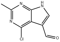 4-Chloro-2-methyl-7H-pyrrolo[2,3-d]pyrimidine-5-carbaldehyde Structure