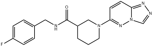 N-(4-fluorobenzyl)-1-([1,2,4]triazolo[4,3-b]pyridazin-6-yl)piperidine-3-carboxamide Struktur