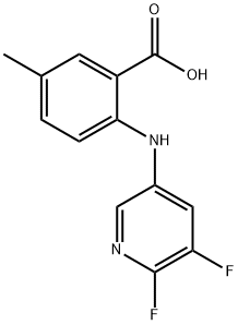 2-((5,6-Difluoropyridin-3-yl)amino)-5-methylbenzoic acid Struktur