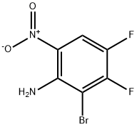 2-溴-3,4-二氟-6-硝基苯胺 结构式