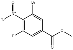 Methyl 3-bromo-5-fluoro-4-nitrobenzoate Struktur
