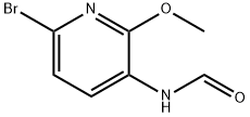 N-(6-ブロモ-2-メトキシ-3-ピリジニル)ホルムアミド 化学構造式