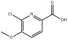 6-クロロ-5-メトキシ-2-ピリジンカルボン酸 化学構造式