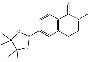 2-甲基-6-(4,4,5,5-四甲基-1,3,2-二氧杂硼烷-2-基)-3,4-二氢异喹啉-1(2H)-酮, 1131223-44-3, 结构式