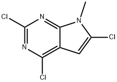 2,4,6-三氯-7-甲基-7H-吡咯并[2,3-D]嘧啶 结构式