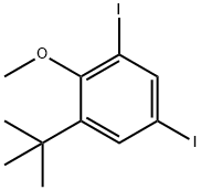 1-(tert-Butyl)-3,5-diiodo-2-methoxybenzene 化学構造式
