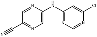 5-((6-Chloropyrimidin-4-yl)amino)pyrazine-2-carbonitrile Structure