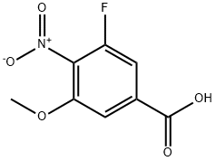 3-氟-5-甲氧基-4-硝基苯甲酸, 1137869-93-2, 结构式