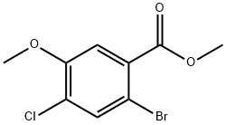 2-溴-4-氯-5-甲氧基苯甲酸甲酯, 1138220-77-5, 结构式