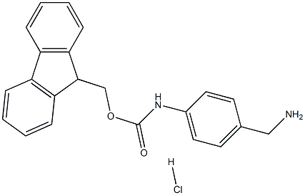 (9H-Fluoren-9-yl)methyl (4-(aminomethyl)phenyl)carbamate hydrochloride Structure