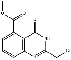 2-(氯甲基)-4-氧代-3,4-二氢喹唑啉-5-羧酸甲酯,1140964-67-5,结构式