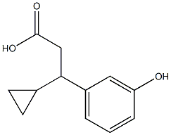 3-cyclopropyl-3-(3-hydroxyphenyl)propanoic acid Struktur