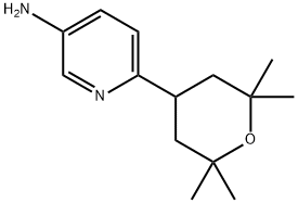 6-(2,2,6,6-tetramethyl-tetrahydro-pyran-4-yl)-pyridin-3-ylamine Structure