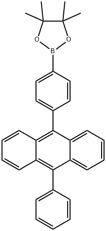 4-(10-苯基蒽-9-基)苯基硼酸频那醇酯,1143576-84-4,结构式