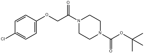 tert-butyl 4-(2-(4-chlorophenoxy)acetyl)piperazine-1-carboxylate 结构式