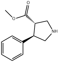 (3S,4R)-4-phenyl-3-pyrrolidinecarboxylic acid methyl ester Structure