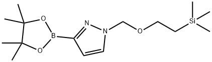 1H-Pyrazole, 3-(4,4,5,5-tetramethyl-1,3,2-dioxaborolan-2-yl)-1-[[2-(trimethylsilyl)ethoxy]methyl]- 结构式
