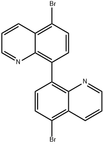 5,5′-ジブロモ-8,8′-ビキノリン 化学構造式