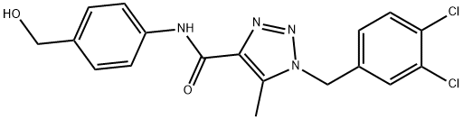 1-[(3,4-dichlorophenyl)methyl]-N-[4-(hydroxymethyl)phenyl]-5-methyl-1H-1,2,3-triazole-4-carboxamide Structure