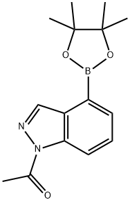 1-[4-(4,4,5,5-tetramethyl-1,3,2-dioxaborolan-2-yl)-1H-indazol-1-yl]ethanone Structure
