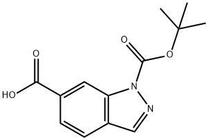 1-(TERT-BUTOXYCARBONYL)-1H-INDAZOLE-6-CARBOXYLIC ACID Structure