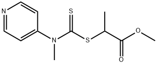 2-プロピオン酸メチルメチル(4-ピリジニル)カルバモジチオアート 化学構造式