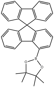 2-(9,9'-スピロビ[フルオレン]-4-イル)-4,4,5,5-テトラメチル-1,3,2-ジオキサボロラン 化学構造式