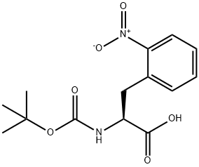 N-叔丁氧羰基-DL-2-硝基苯丙氨酸 结构式