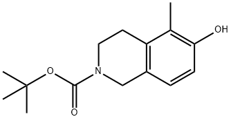 6-ヒドロキシ-5-メチル-3,4-ジヒドロイソキノリン-2(1H)-カルボン酸TERT-ブチル 化学構造式