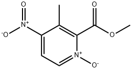 4-硝基-3-甲基-2-甲酸甲酯吡啶氮氧化物 结构式