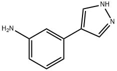 3-(1H-pyrazol-4-yl)Benzenamine, 1170691-45-8, 结构式