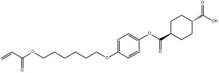反式-4-[4-(6-丙烯酰氧基己氧基)苯氧基羰基]环己烷羧酸, 1173478-72-2, 结构式