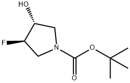 tert-butyl (3R,4R)-3-fluoro-4-hydroxypyrrolidine-1-carboxylate Structure