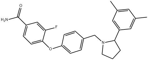 4-{4-[2-(3,5-Dimethyl-phenyl)-pyrrolidin-1-ylmethyl]-phenoxy}-3-fluoro-benzamide