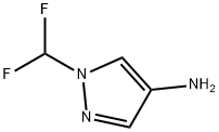 1-(ジフルオロメチル)-1H-ピラゾール-4-アミン 化学構造式