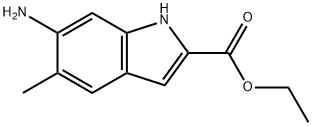 ETHYL 6-AMINO-5-METHYL-1H-INDOLE-2-CARBOXYLATE, 1175787-04-8, 结构式