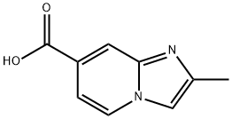 2-メチルイミダゾ[1,2-A]ピリジン-7-カルボン酸 化学構造式
