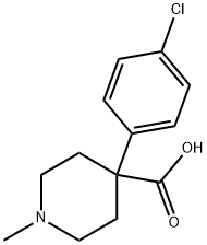 4-(4-Chlorophenyl)-1-methylpiperidine-4-carboxylic acid Struktur