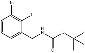 Carbamic acid, N-[(3-bromo-2-fluorophenyl)methyl]-, 1,1-dimethylethyl ester Structure