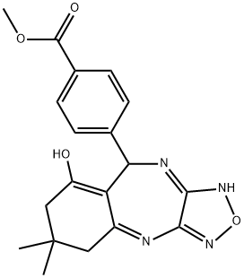 methyl 4-(8-hydroxy-6,6-dimethyl-6,7,9,10-tetrahydro-5H-benzo[e][1,2,5]oxadiazolo[3,4-b][1,4]diazepin-9-yl)benzoate Structure