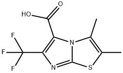 2,3-Dimethyl-6-(trifluoromethyl)imidazo[2,1-b]thiazole-5-carboxylic acid Struktur