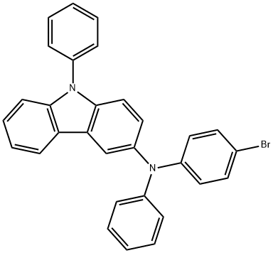 N-(4-溴苯基)-N,9-二苯基-9H-咔唑-3-胺,1181679-85-5,结构式