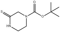 3-チオキソピペラジン-1-カルボン酸TERT-ブチル 化学構造式