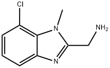 (7-chloro-1-methyl-1H-1,3-benzodiazol-2-yl)methanamine 化学構造式
