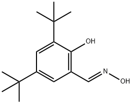 2,4-di-tert-butyl-6-[(E)-(hydroxyimino)methyl]phenol Structure