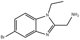 (5-bromo-1-ethyl-1H-1,3-benzodiazol-2-yl)methanamine Structure