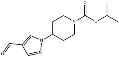Isopropyl 4-(4-formylpyrazol-1-yl)piperidine-1-carboxylate Structure