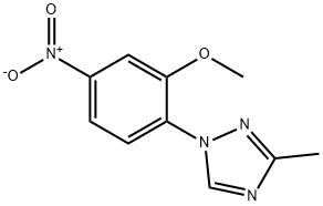 1-(2-methoxy-4-nitrophenyl)-3-methyl-1H-1,2,4-triazole Struktur